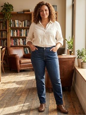 Just My Size EUC Blue classic
Straight Leg, Great date night Jean. 
16WS